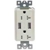 USB CHARGER W/15A TAMPER RESISTANT DUPLEX RECEPTACLE